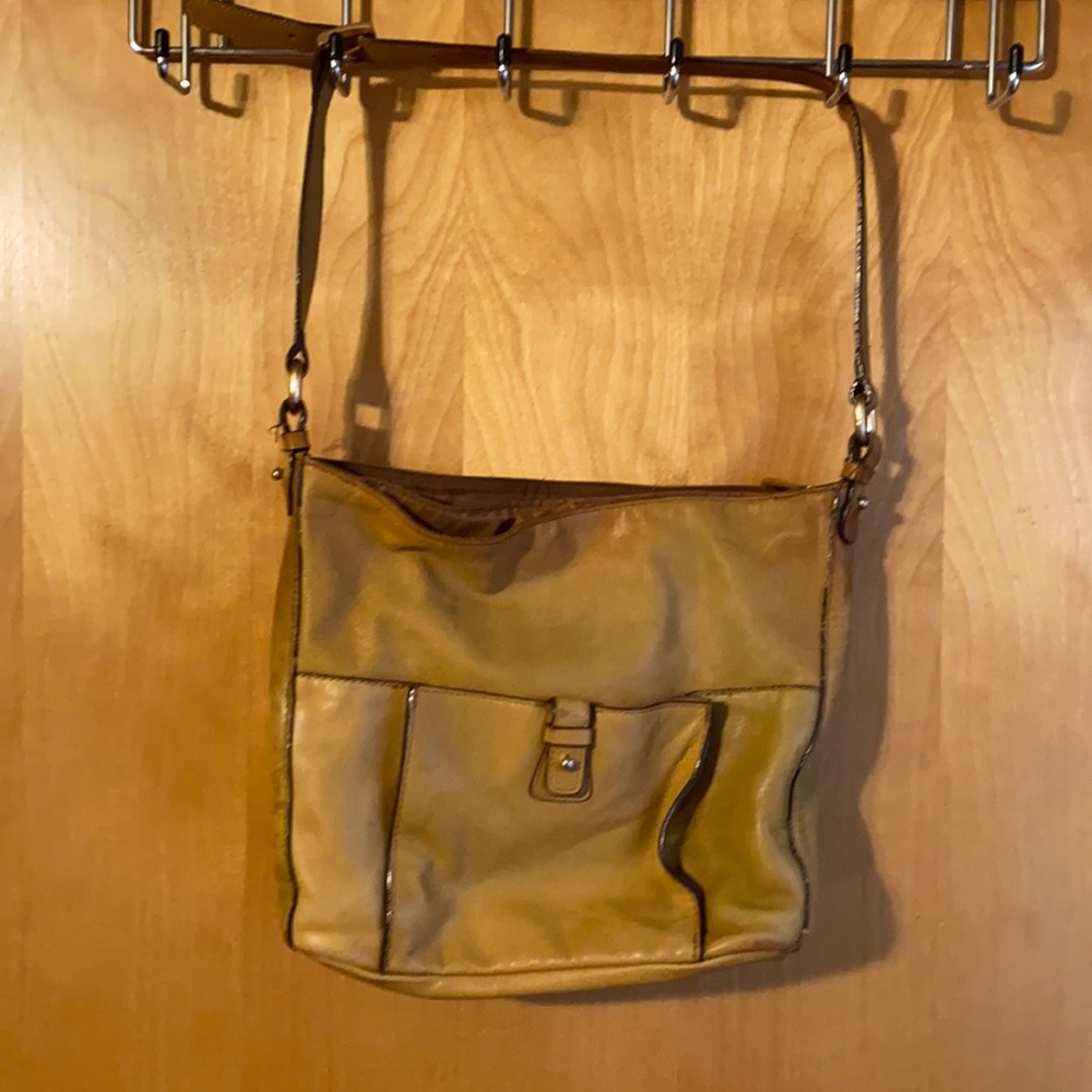 Tan leather purse/pre owned